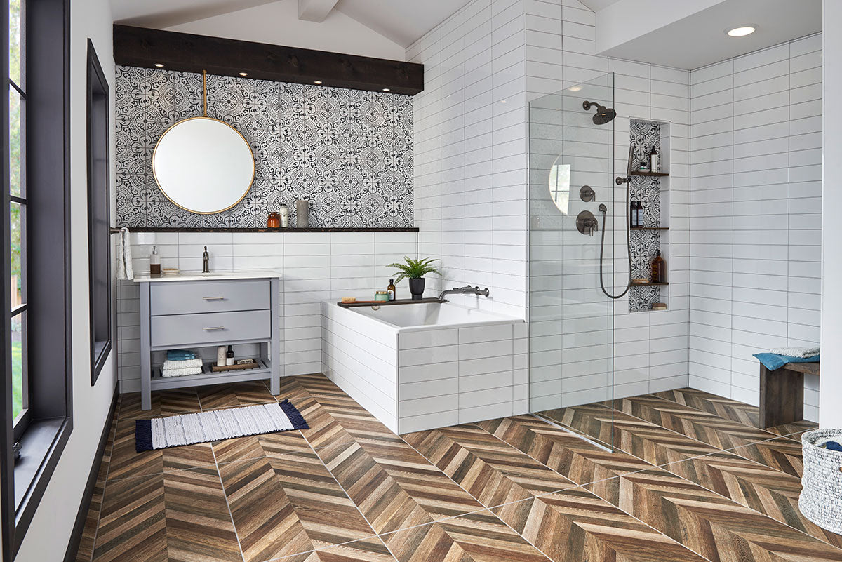 MSI Domino White Subway Tile 4x16 — surface detail in white tonality