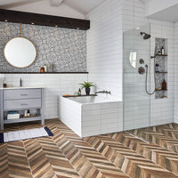MSI Domino White Subway Tile 4x16 — surface detail in white tonality