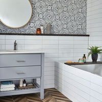 MSI Domino White Subway Tile 4x16 — surface detail in white tonality