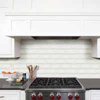 MSI Domino White Beveled Subway Tile 3x6 — surface detail in white tonality