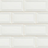 MSI Domino White Beveled Subway Tile 3x6