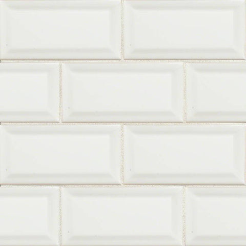 MSI Domino White Beveled Subway Tile 3x6