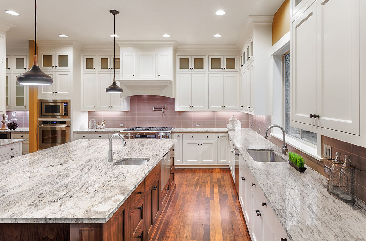 MSI White Valley — surface detail in white tonality quarried slab for kitchen and counter install