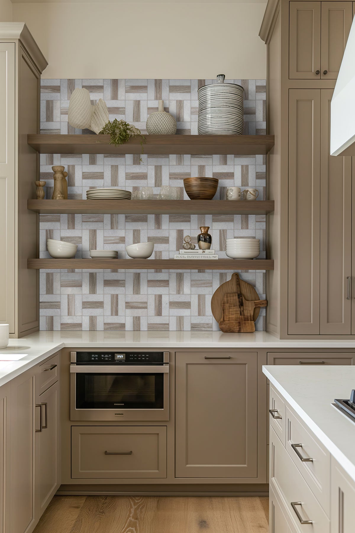 MSI Winslow Weave Polished Tile — surface detail in natural tonality