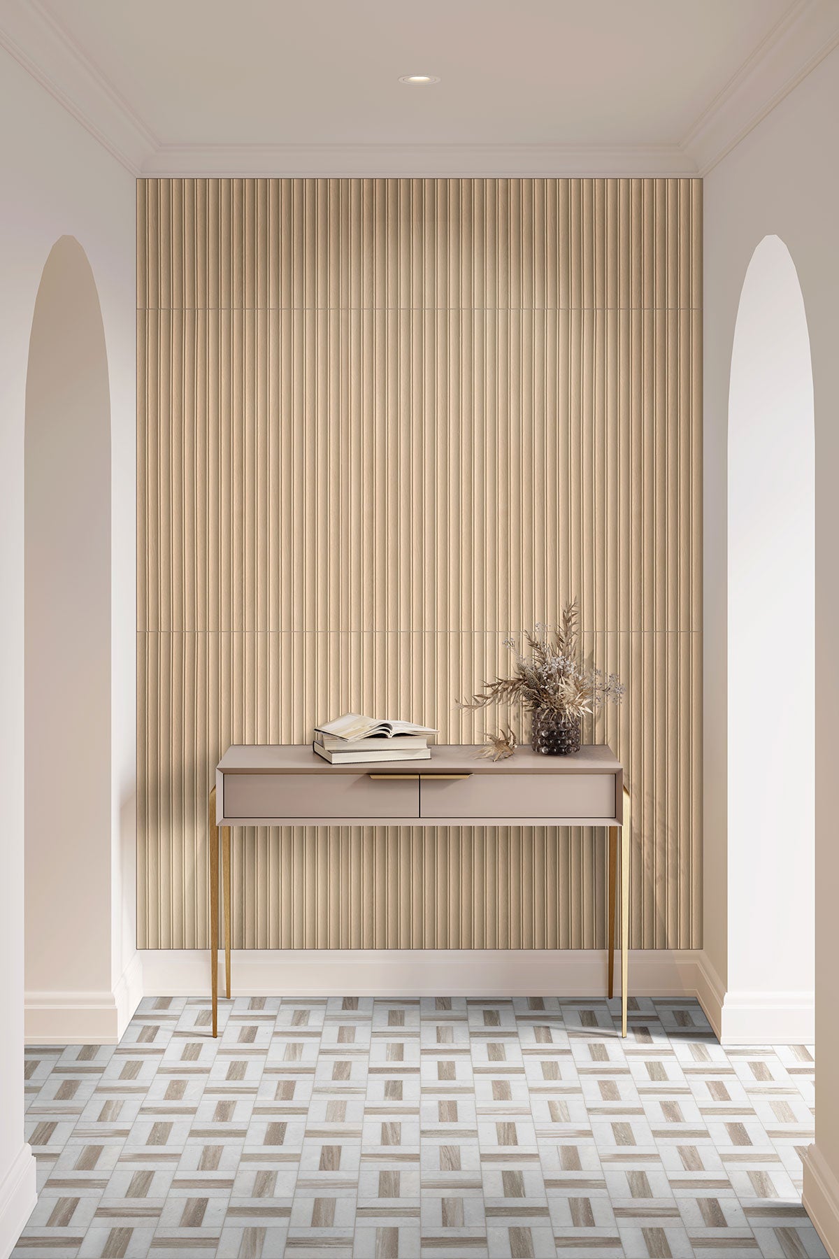 MSI Winslow Weave Polished Tile — surface detail in natural tonality