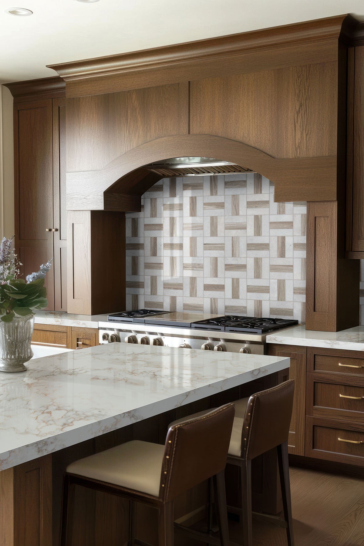MSI Winslow Weave Polished Tile — surface detail in natural tonality