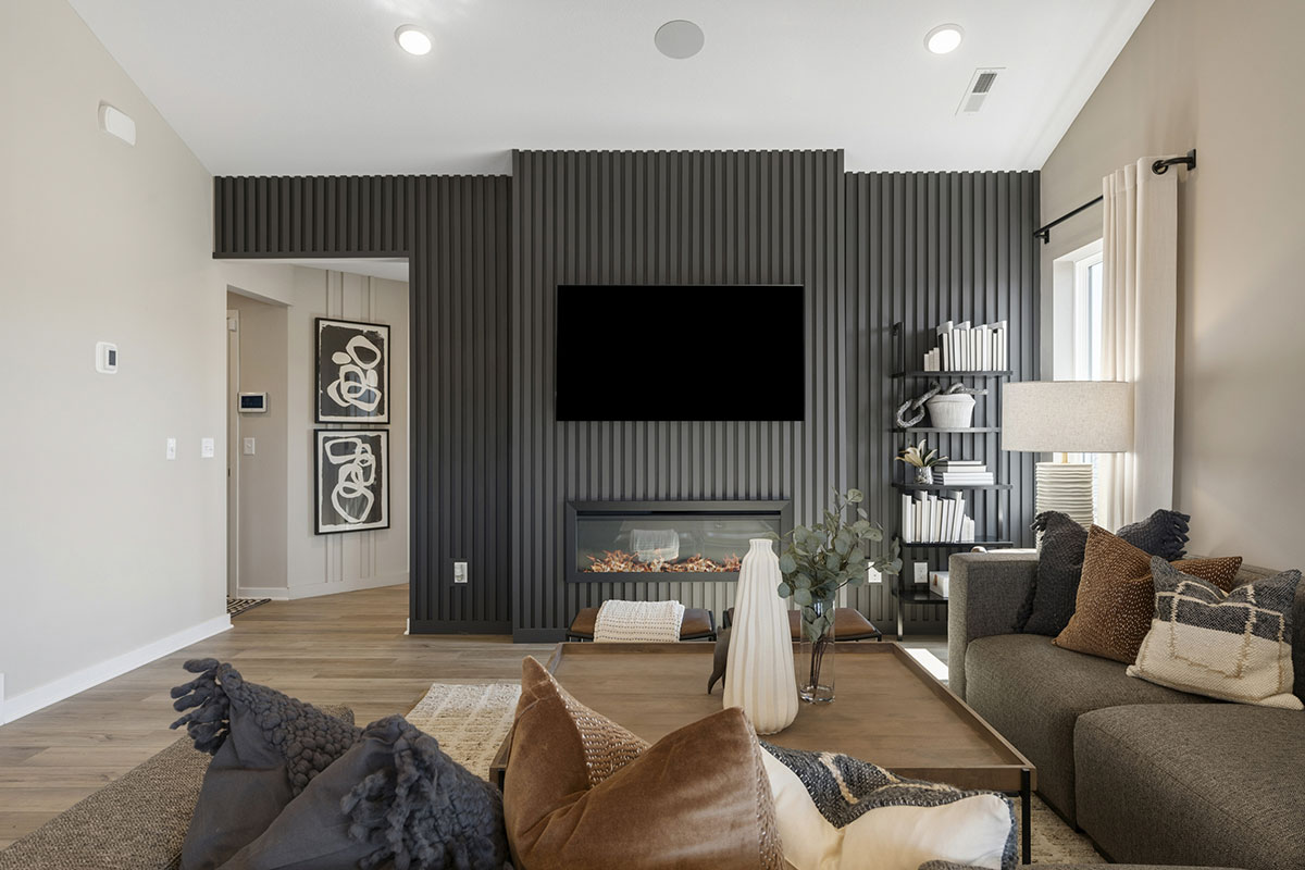 MSI Ebony Acoustic Wood Slat Panel — room scene