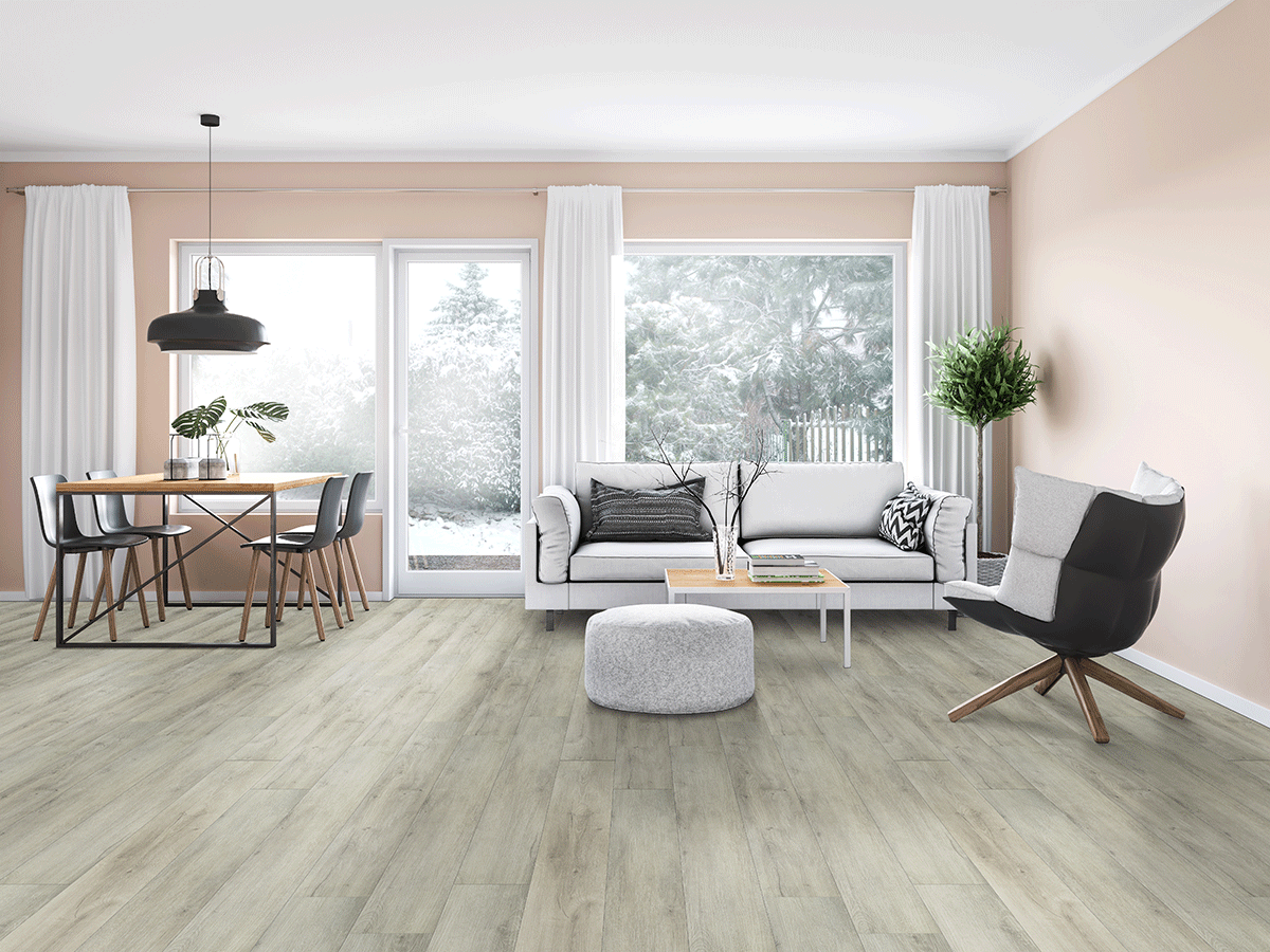 MSI XL Ashton York Gray Luxury Vinyl Plank Flooring — surface detail in gray tonality