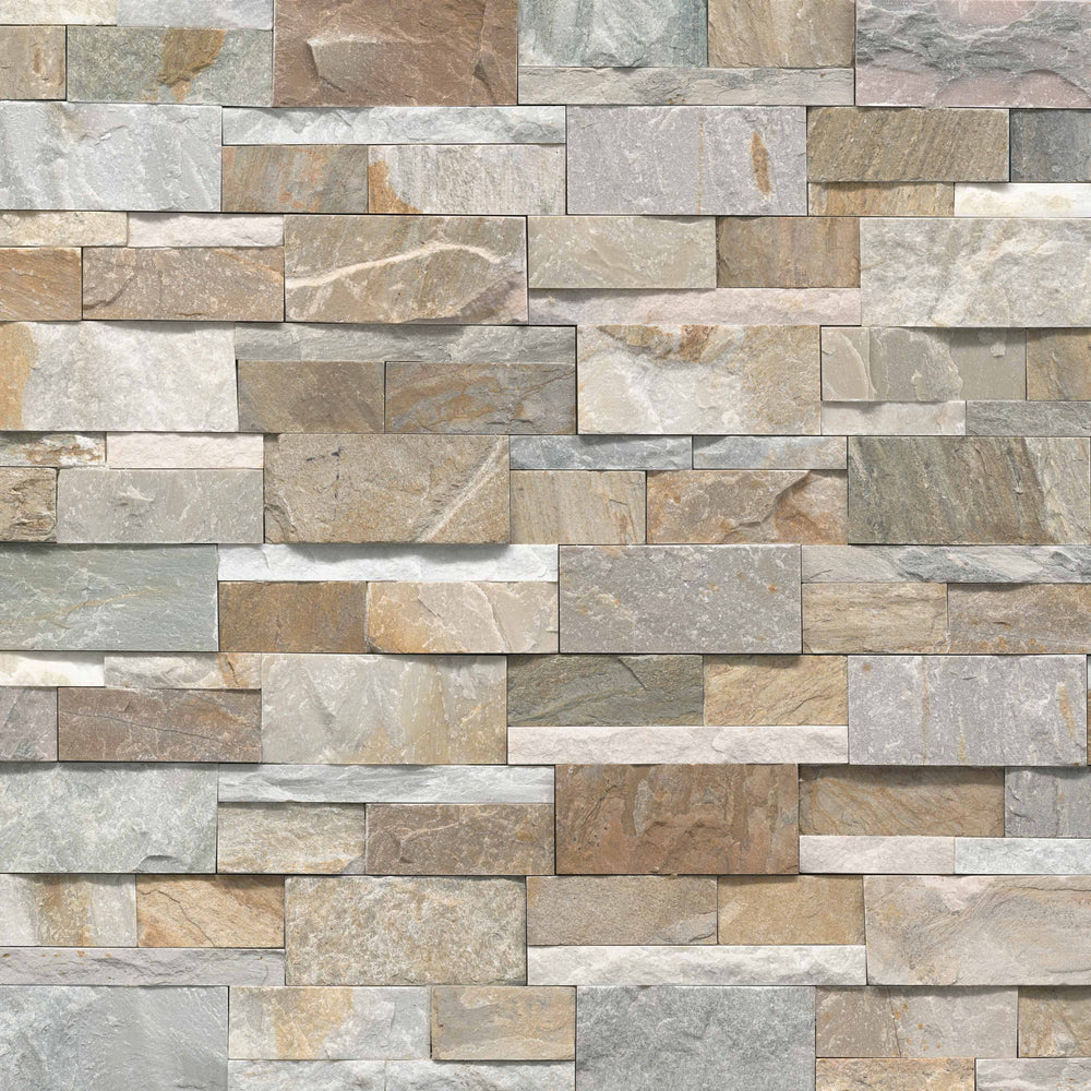 MSI Golden Honey XL Rockmount — XL Rockmount Stone Veneer in honey tonality