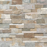 MSI Golden Honey XL Rockmount — XL Rockmount Stone Veneer in honey tonality