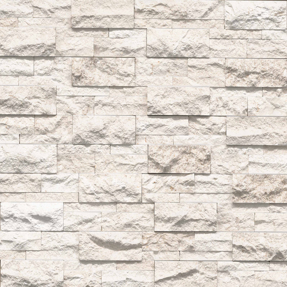 MSI Mayra White XL Rockmount — XL Rockmount Stone Veneer in white tonality