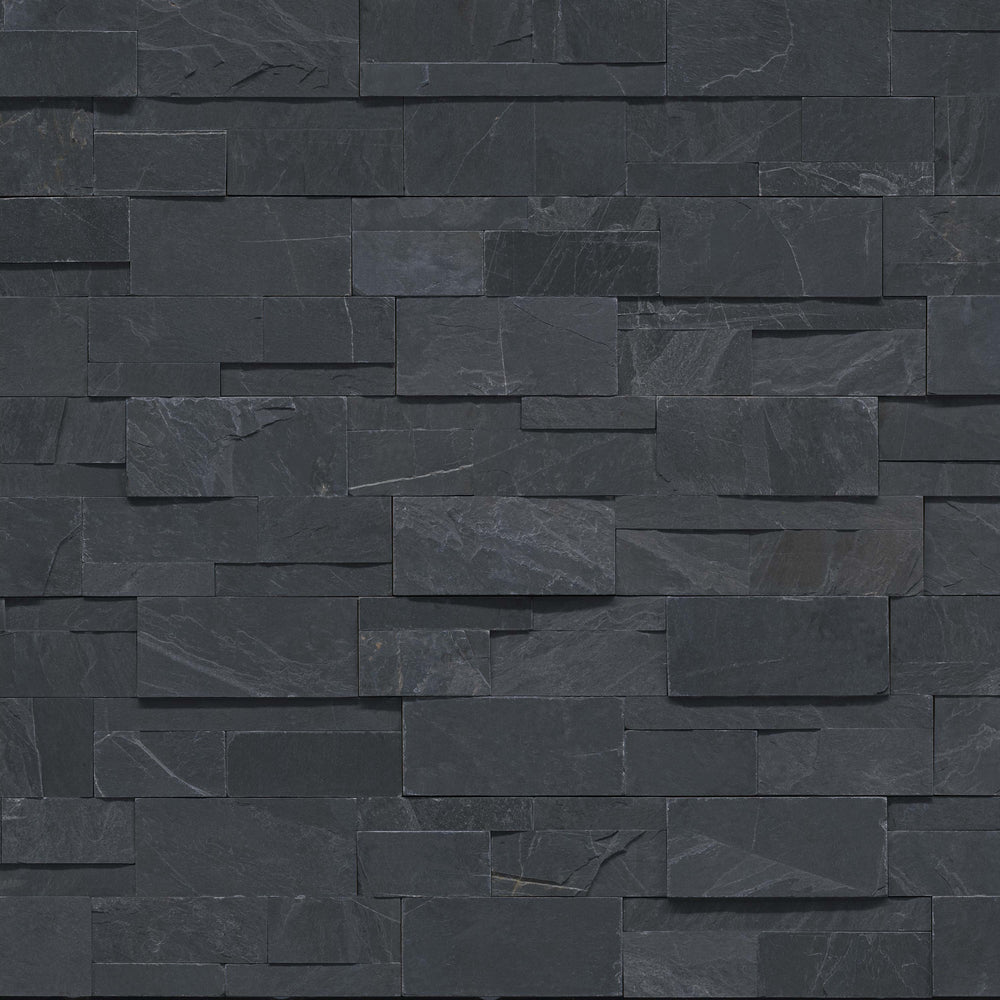 MSI Premium Black XL Rockmount — XL Rockmount Stone Veneer in black tonality