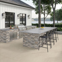 MSI Silver XL Rockmount — surface detail in silver tonality large-format panelized natural stone cladding