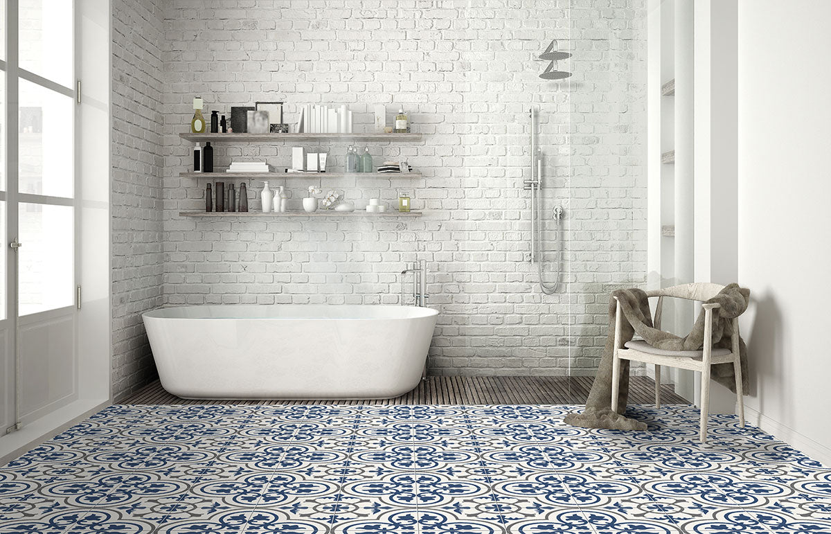 MSI Kenzzi Zanzibar Encaustic Tile — surface detail in natural tonality